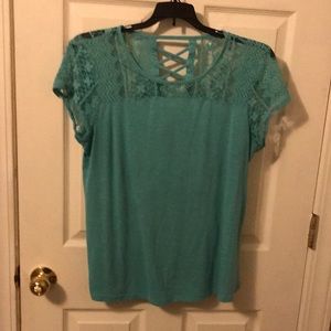 Short sleeve blue shirt